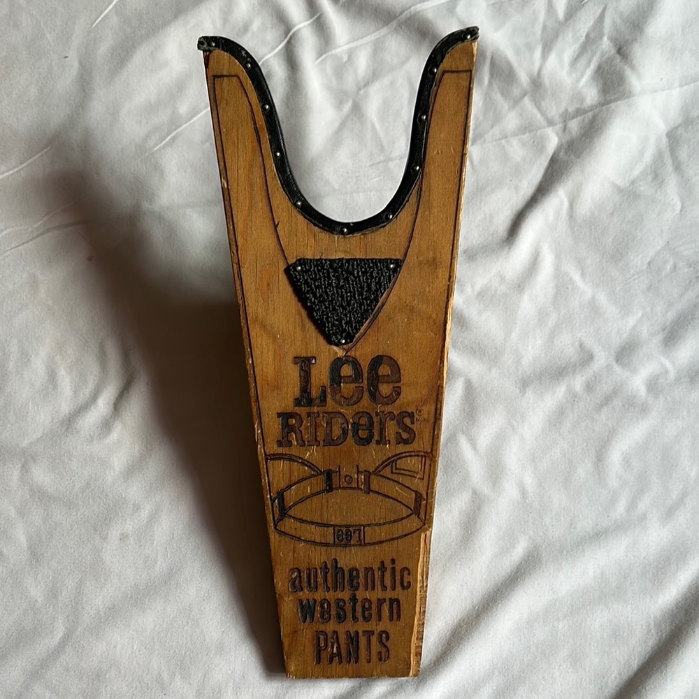 *Vintage* 1960's Lee Riders Wooden Boot Jack